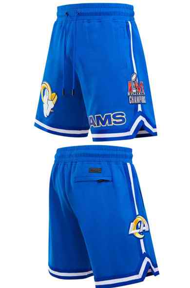 Men's Los Angeles Rams Blue Shorts (Run Smaller)